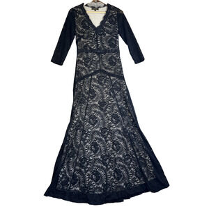 Miusol Lace Maxi Dress Small Dark Fairy Romantic Victorian Whimsigoth Witchy